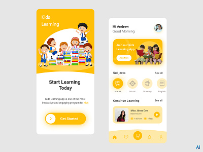 Learning Apps for Kids branding design follow me forsale illustration logo popular ui uidesign webdesign