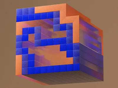 Visual semiotic exploration [04-B] 3d 3d artist 3dfont 3dillustration 3dtype 3dtypo animation branding design graphic design illustration logo motion graphics type ui