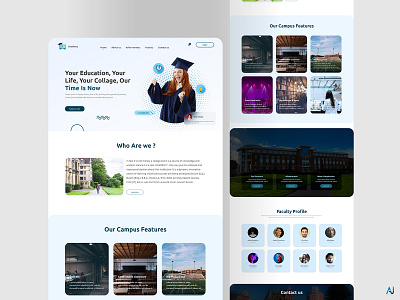 Campus Website Homepage branding design follow me forsale illustration logo popular ui uidesign webdesign