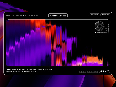 Cryptonite — Mini Blockchain Scheme bitcoin black blockchain cryptocurrency cryptoexchange landing page metaverse token transactions trend ui uidesign ux web3 webdesign website