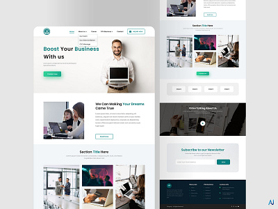 Business Website Homepage branding design follow me forsale illustration logo popular ui uidesign webdesign