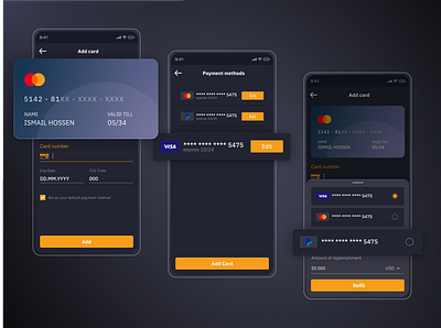 Credit card app UI Design app app ui credit card ui design ui