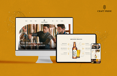 CRAFT PRIDE - Beer House - Website beer beer landing page craft beer creative agency creative website figma landing page shopify shopify themes template monster ui design ux design ux trends website website beer website design website design beer website design company website designer wordpress web design