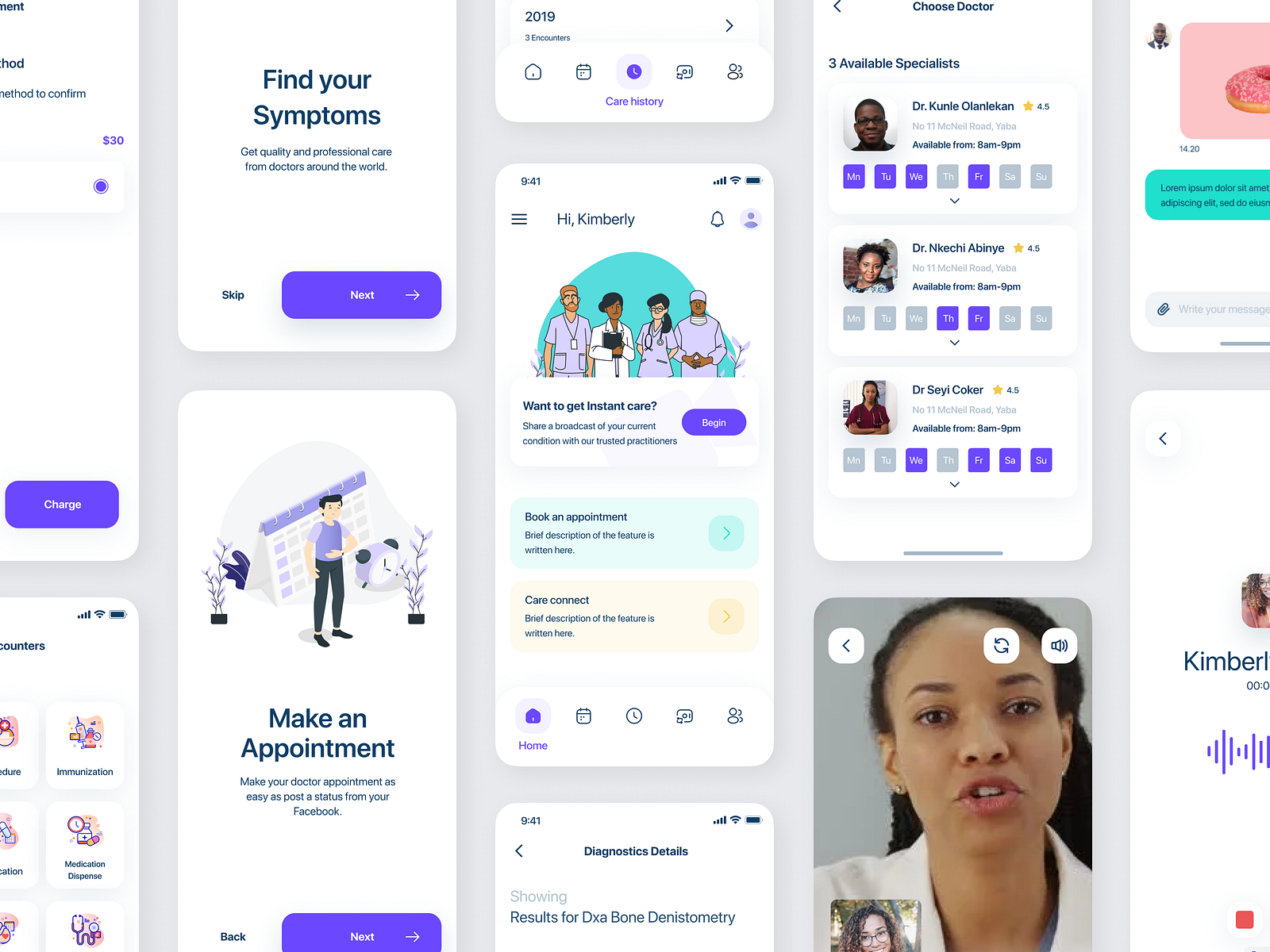 Telehealth application by Zezi on Dribbble