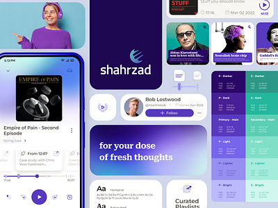 Shahrzad Podcast Platform - Branding app icon audio branding branding and identity creative logo design favicon gradient gradient logo graphic design icon identitydesign logo logos minimal modern logo podcast tech logo typography visual identity