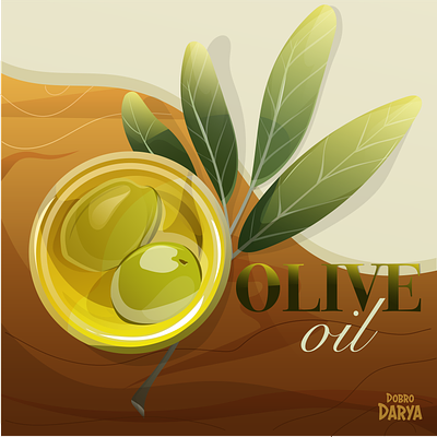 Olives and oil composition background banner branding design food graphic design illustration vector