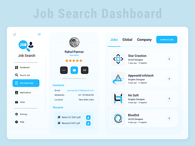 Job Search Dashboard Design job search app job search app design job search dashboard job search landing page job search webpage job search website job search website design job search website landing page