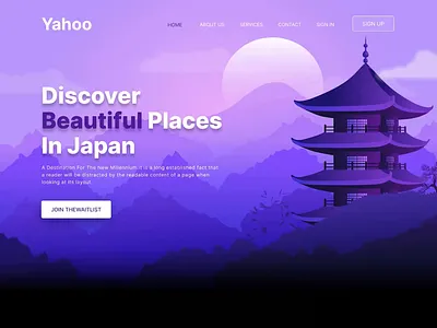 Yahoo landing page app design japan travel japans landing landing page landing page design mobile mobile app mobile application travel travel landing page travel web travelo ui uiux ux web web design website design