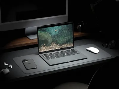 Mockup Macbook branding design