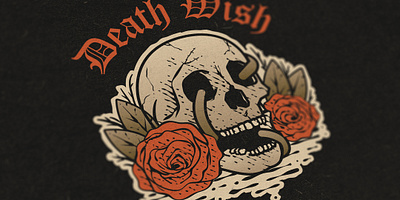 Death Wish (t-shirt) graphic design logo