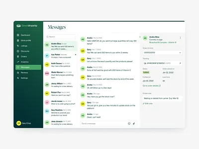 Support and messages chat comments ecommerce magento messages messaging returns shopify store support ui ux