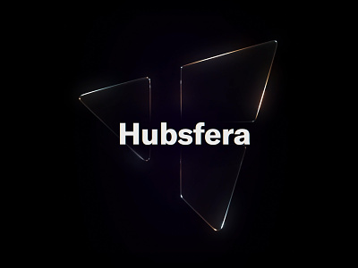 Hubsfera teaser animation 3 3d animation blender colorful crystal glass logo simple teaser three triangle