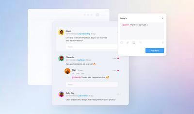 Comments and Collaboration Interface app branding da dailyui design ui uiux