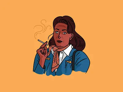 Jackie Brown 2d design illustration jackie brown line art movie portrait quentin tarantino vector