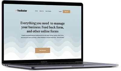 Feedbacker design feedbackform herosection onlineform ux