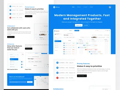 Mamen - Dashboard Website dashboard design illustration illustrator management mockups project project management ui uiuix ux vector website website dashboard