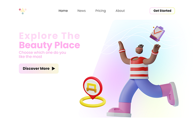 Landing Page (Colorful Theme) 003 colorful dailyui landing page ui visual design website