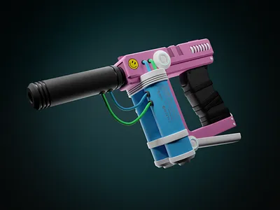 Gun Part 01 3d 3d art art asset blender blender3d c4d creative design diorama gaming gun isometric low poly photoshop punk sci fi shot video game weapon