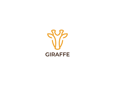 Giraffe Line Logo. branding design graphic design icon illustration logo typography vector