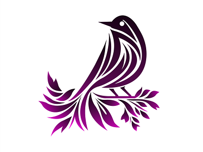 Mystical Gradient Bird 2d adobe illustrator app branding design graphic design icon illustration logo logos logotyps vector