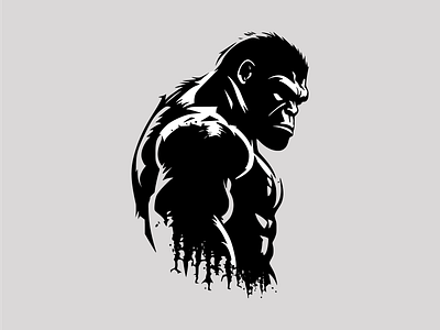 The Formidable Gorilla 2d adobe illustrator app branding design graphic design icon illustration logo logotyp mascot vector