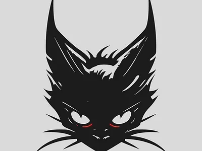 Evil Cat 2d adobe illustrator app branding cat dark design evil graphic design icon illustration logo neon vector