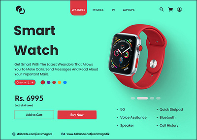 Smart Watch - Daily UI app app design design graphic design ui ux