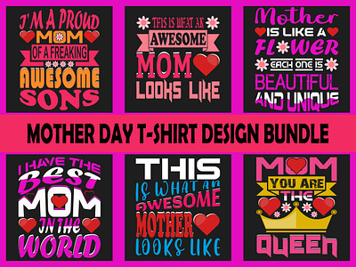 Mother's Day T-shirt Design Bundle appreal awesome beautiful best mom best mom in the world design fasion graphic design mom mom t shirt mother mothers day mothers day t shirt design queen shirt design t shirt design unique