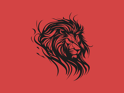 Lion Face Logo 2d adobe illustrator animals app branding cat design graphic design icon illustration lion logo vector