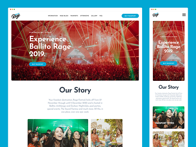 Rage Festival 2019 - Website Case Study 1 branding clean design landing ui