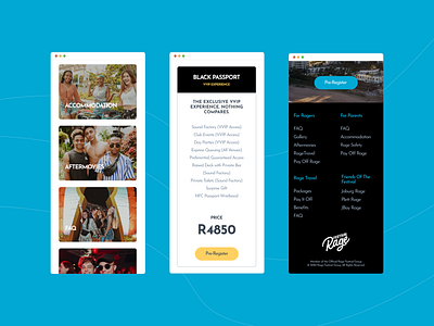 Rage Festival 2019 - Website Case Study 2 branding clean concept design landing ui