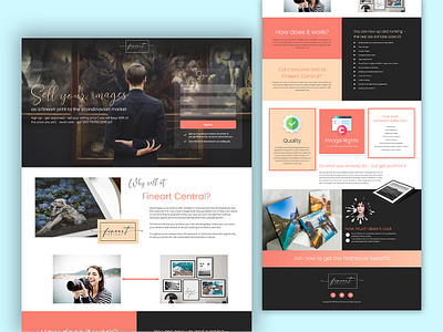 Fine Art Web Design figma fineart graphic image selling mockup photography printing printing press selling template ui ux website website design