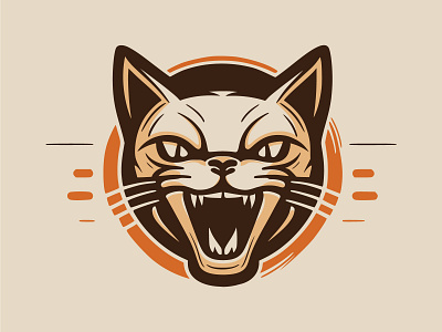 Evil Cat With Grin 2d adobe illustrator animasl app branding cat design graphic design icon illustration logo mascot vector