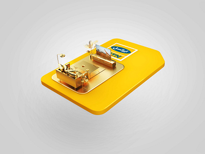 Visual design for MTN Irancell 3d design graphic design illustration