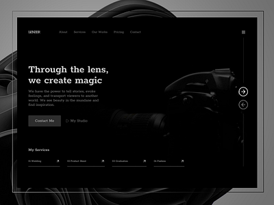 Photography Hero Section Design design ui ui design web design website