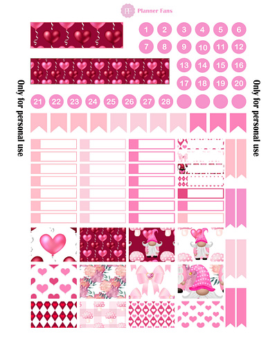 Valentine sticker kit not only for Valentine's day! classic happy planner happy planner stickers monthly sticker kit sticker bundle