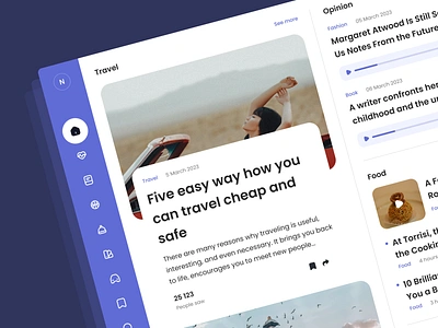 News & Article Web UI article articles blog blog post dashboard design feed food highlights news newsfeed newslatter newspaper publishing read social sports travel ui ux