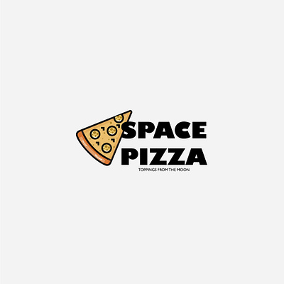 SPACE PIZZA RESTAURANT LOGO graphic design logo