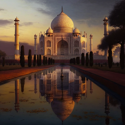 Sunset Taj Mahal
