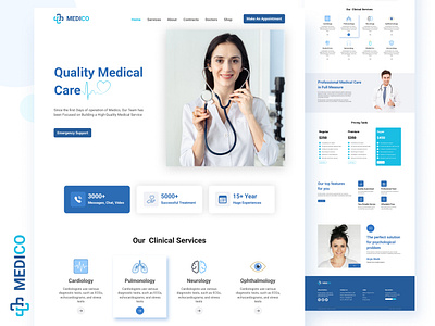 Healthcare Website Case Study appointment branding case study design doctor emergency figma landing page medical ui user flow user persona ux web design website wireframe