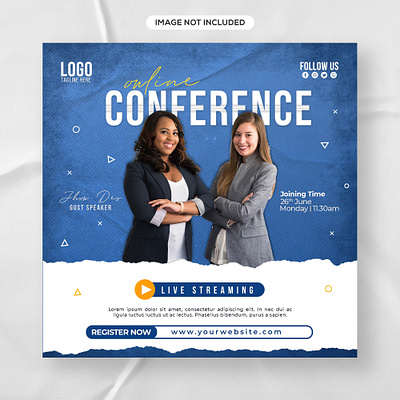 Online Conference Banner branding design graphic design minimal social post