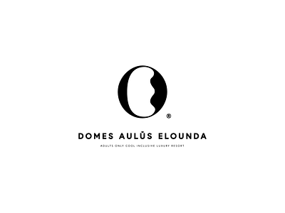 Domes Aulūs Elounda aulus branding crete design elounda greece hotel initial letter logo o resort sandy waves