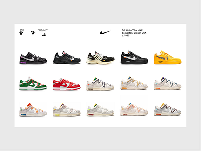 Off-White x Nike app design graphic design nike ui ux webdesign