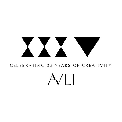 AVLI 35 YEARS ANNIVERSARY 35 anniversary branding celebrating crete design geometry gourmet greece latin logo numbers restaurant rethymno triangles wine xxxv years