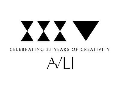 AVLI 35 YEARS ANNIVERSARY 35 anniversary branding celebrating crete design geometry gourmet greece latin logo numbers restaurant rethymno triangles wine xxxv years