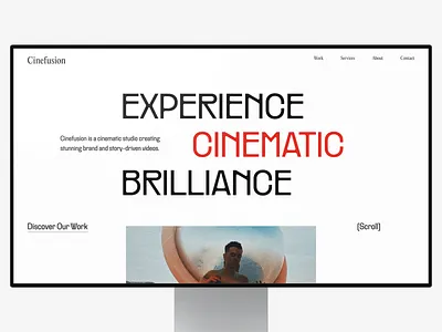 Cinefusion Landing Page branding creative design figma interaction design landing page landing page design typefaces typography ui ui design uiux user interface ux design visual identity web web design web page website website design