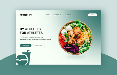 PROTEIN BAR - Healthy Food Restaurant branding design food graphic design interface restaurant ui webdesign website