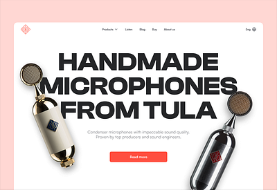 Microphones Website design microphone typography ui ux vector website