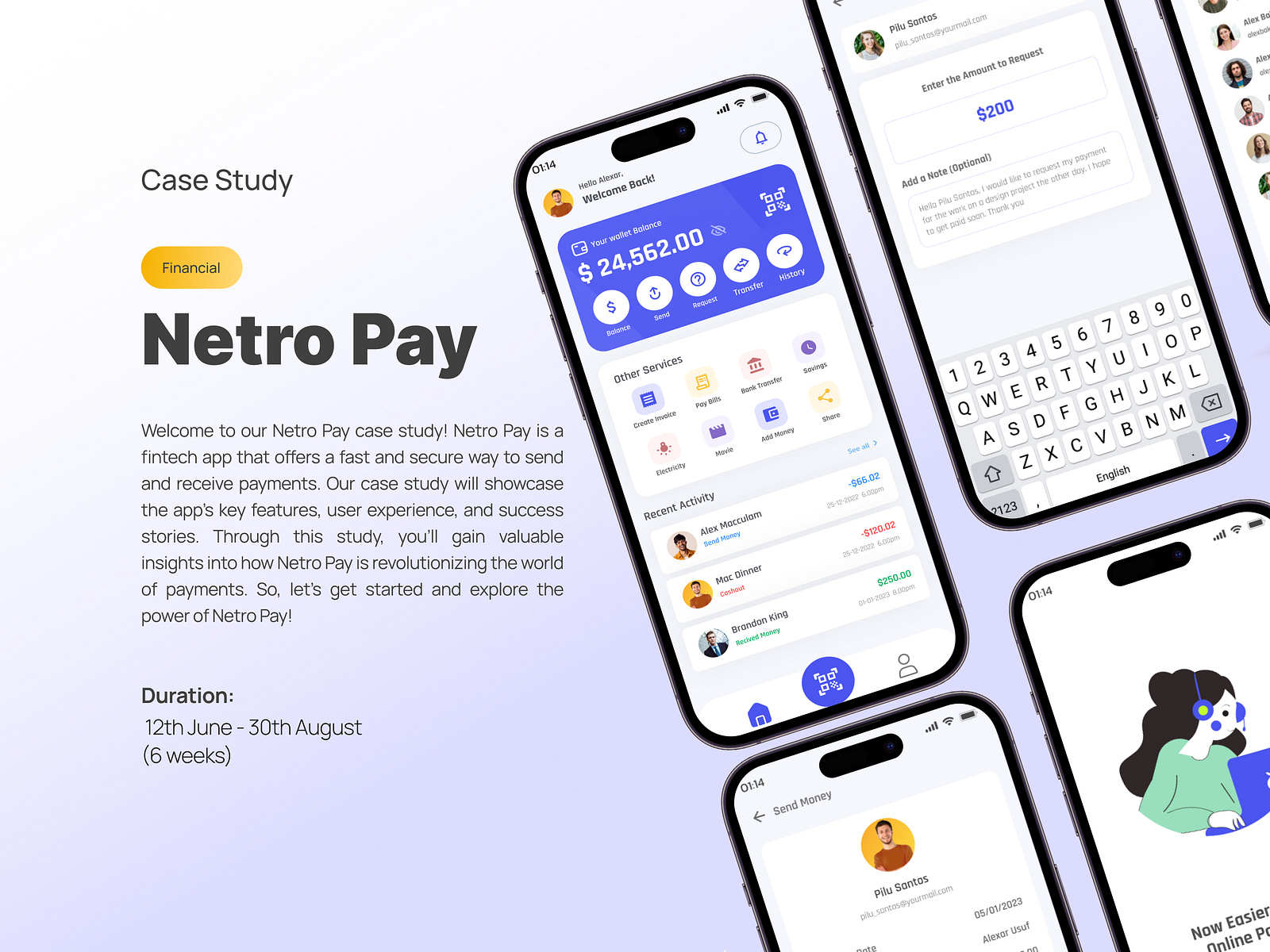 MFS App Complete Case Study by Asiq M. for Netro Systems on Dribbble