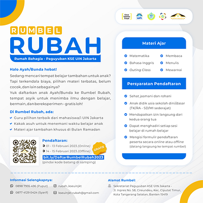 Grand Design for the Start of Rumbel Rubah 2023- KSE UIN Jakarta branding graphic design poster